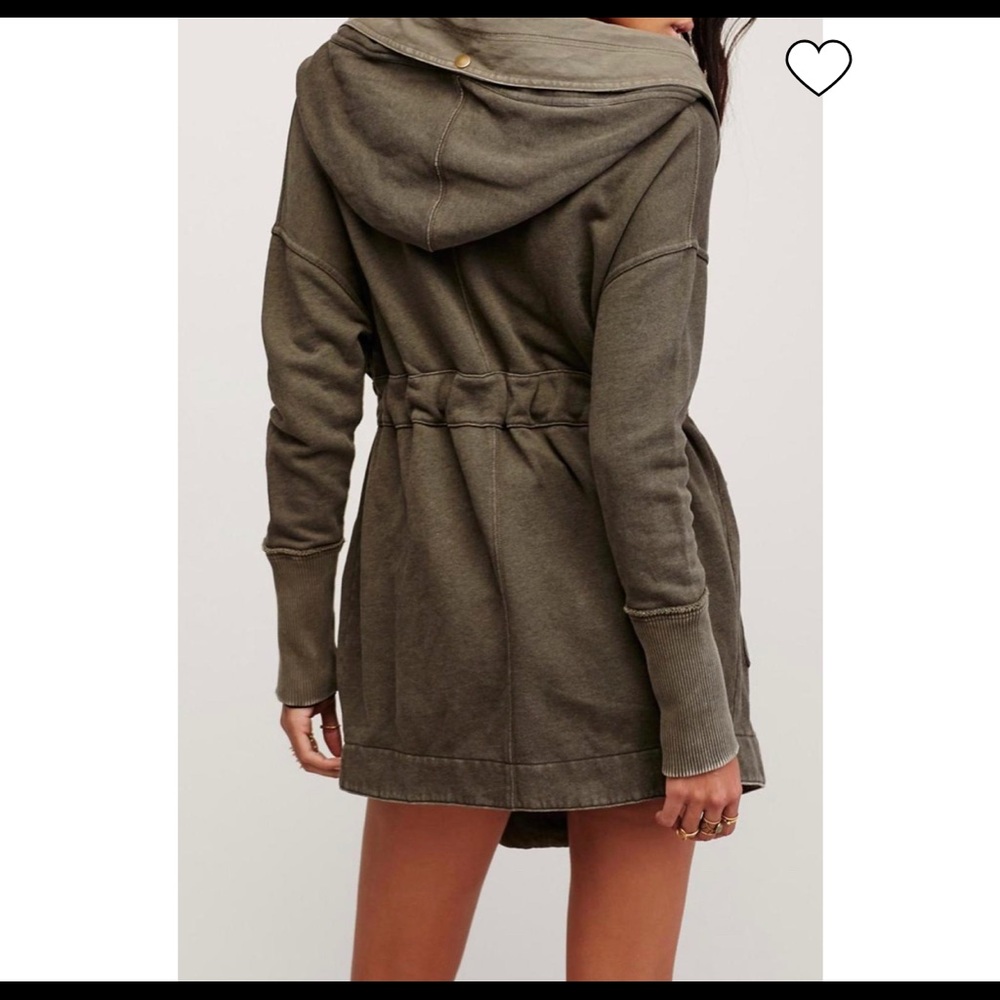 Free People Brentwood Cardigan Jacket Army Green - Picture 2 of 10